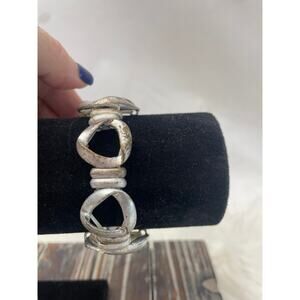 Women's Silver Chain Stretch Bracelet Chunky